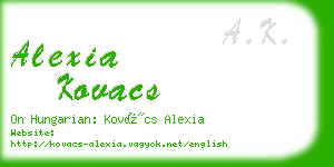 alexia kovacs business card